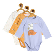 Boys Multicolor Pack Of 3 Body Suit
