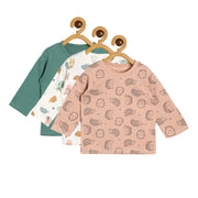 Baby Boys Peach Cotton Animal Printed T-Shirt Regular Fit Casual Wear Tee