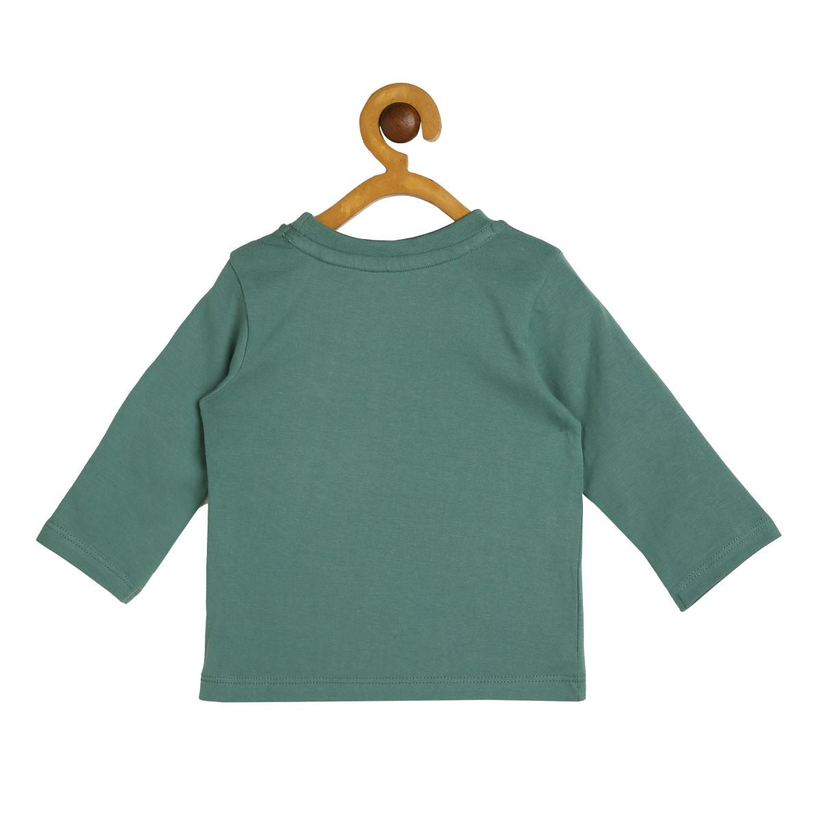 Baby Boys Peach Cotton Animal Printed T-Shirt Regular Fit Casual Wear Tee