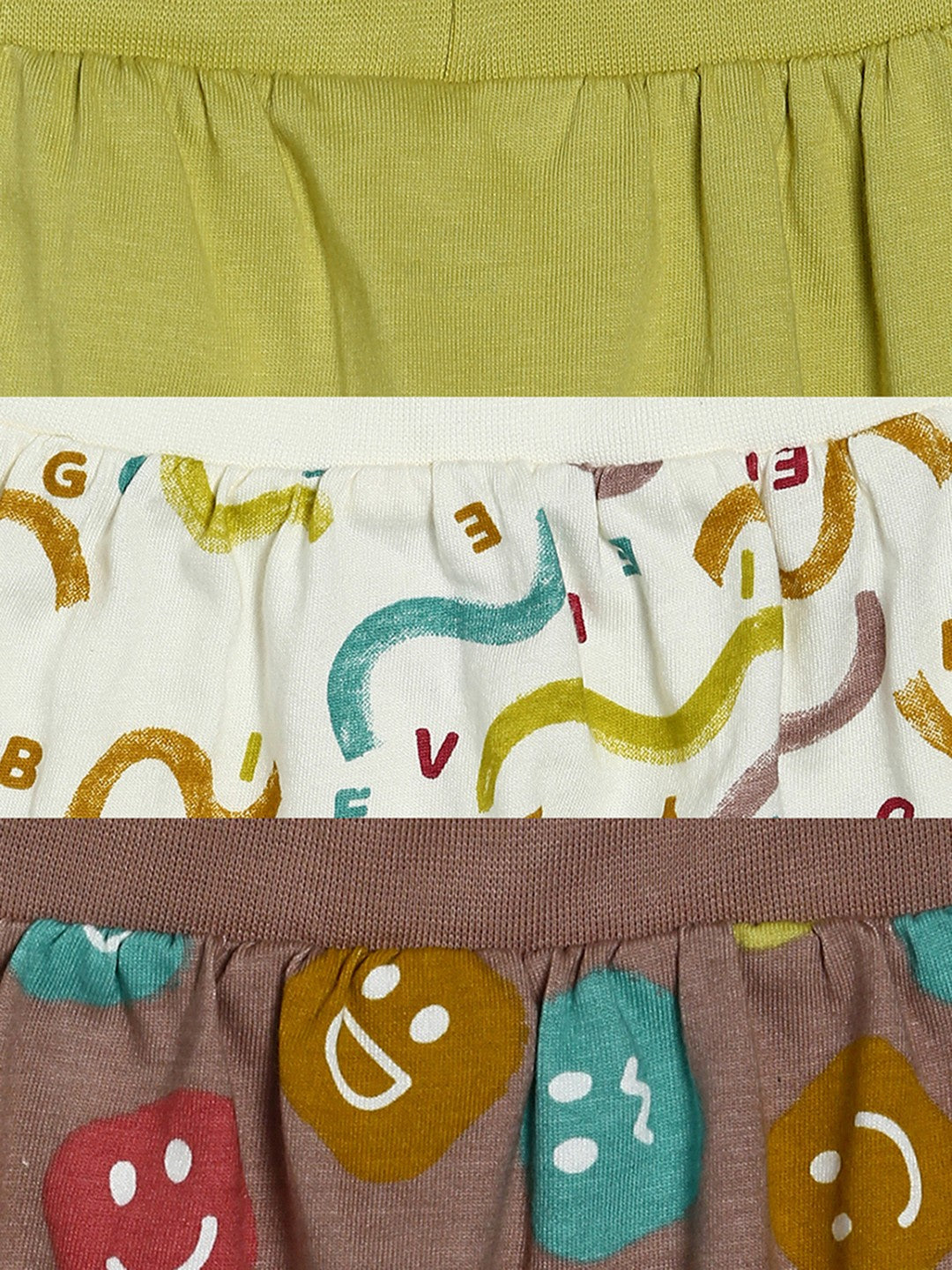 Boys Pack Of 3 Knit Bottom - Brown/ Green/ Marshmallow