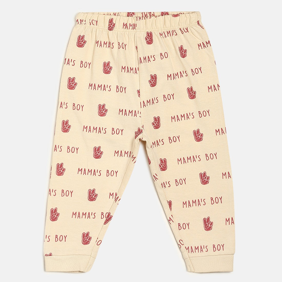 Boys Pack Of 3 Knit Bottom - Green/ Maroon