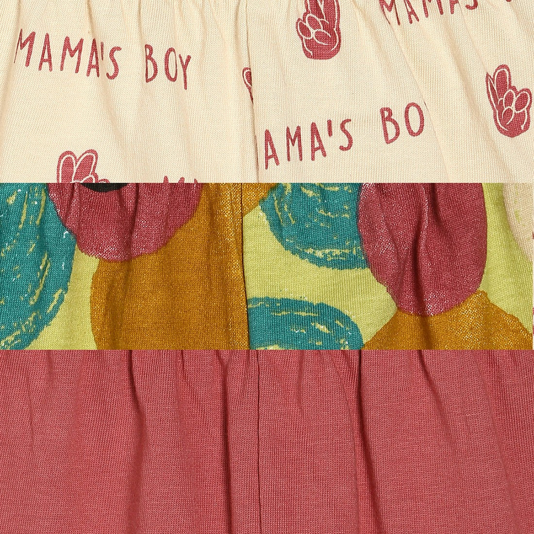 Boys Pack Of 3 Knit Bottom - Green/ Maroon