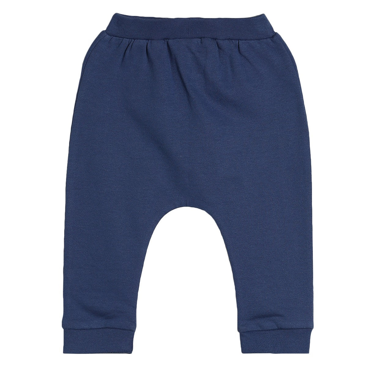 Baby Boys White, Blue and Mustard Cotton Printed Joggers Pack of 3 Regular Fit Lounge Pants
