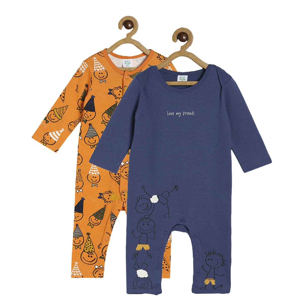 Boys Multicolor Pack Of 2 Romper