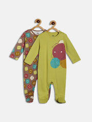 Boys Multicolor Pack Of 2 Sleep Suit