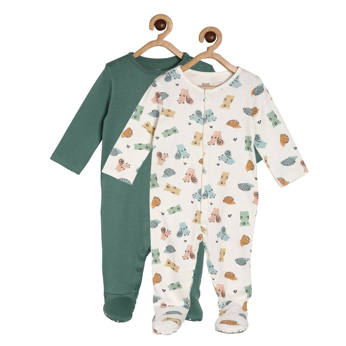 Boys Multicolor Pack Of 2 Sleep Suit