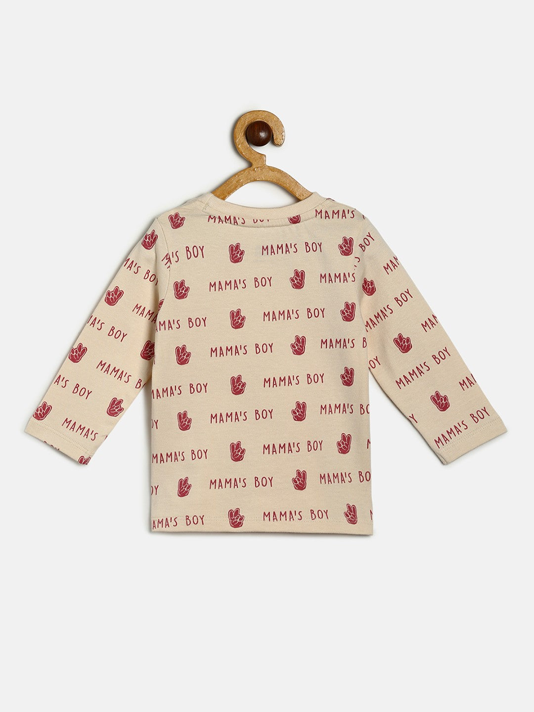 Baby Boys Red, Cream and Green Cotton Printed T-Shirt Pack of 3 Regular Fit Casual Wear Tees