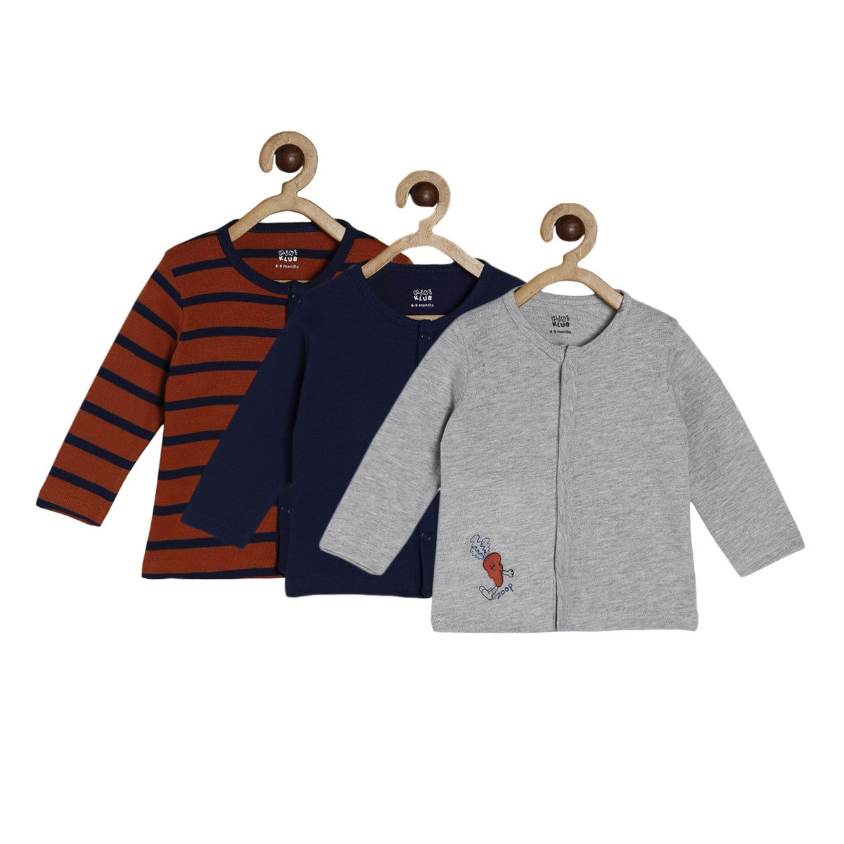 Boys Multicolor Pack Of 3 Front Open Vest