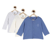 Boys Multicolor Pack Of 3 Front Open Vest