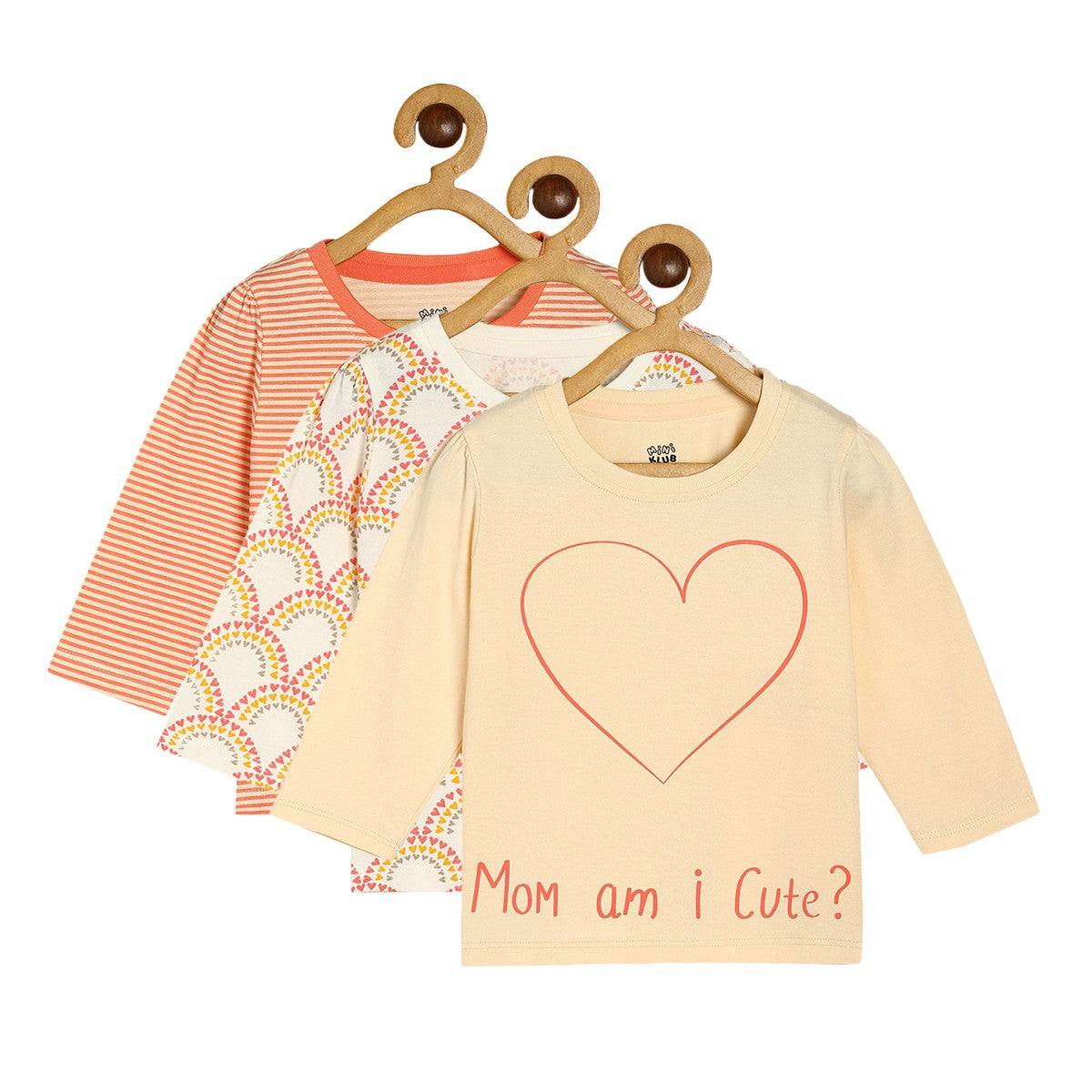 Girls Multicolor Pack Of 3 Knit Top