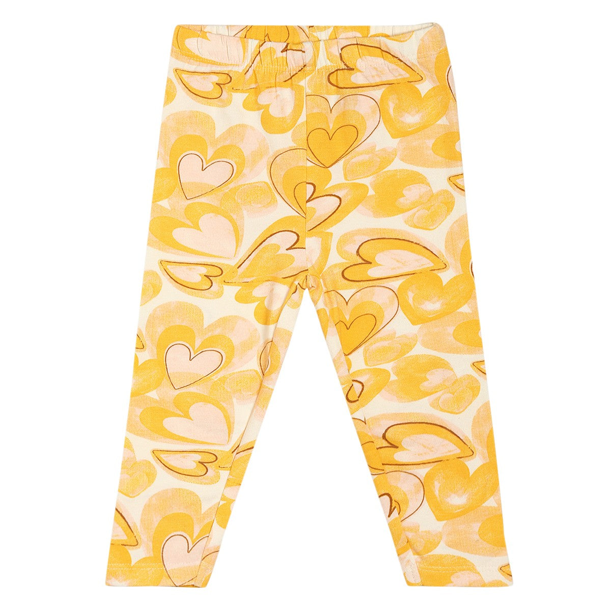 Baby Girls Peach Yellow & Grey Cotton Printed Leggings Pack of 3 Regular Fit Casual Wear Bottoms