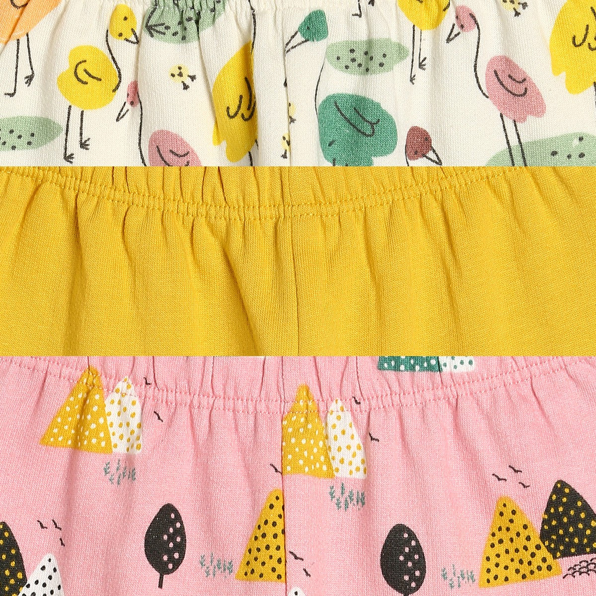 Girls Multicolor Pack Of 3 Legging