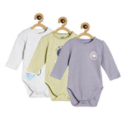Girls Multicolor Pack Of 3 Body Suit