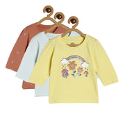Girls Multicolor Pack Of 3 Knit Top