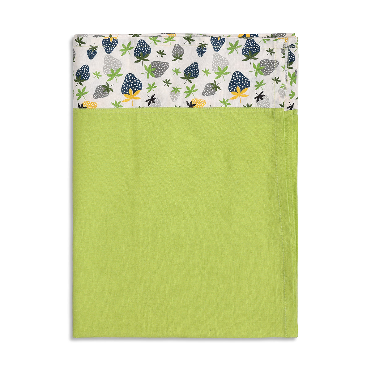 Baby Unisex Green and White Cotton Printed Baby Blanket and Napkin Set Casual Baby Essentials