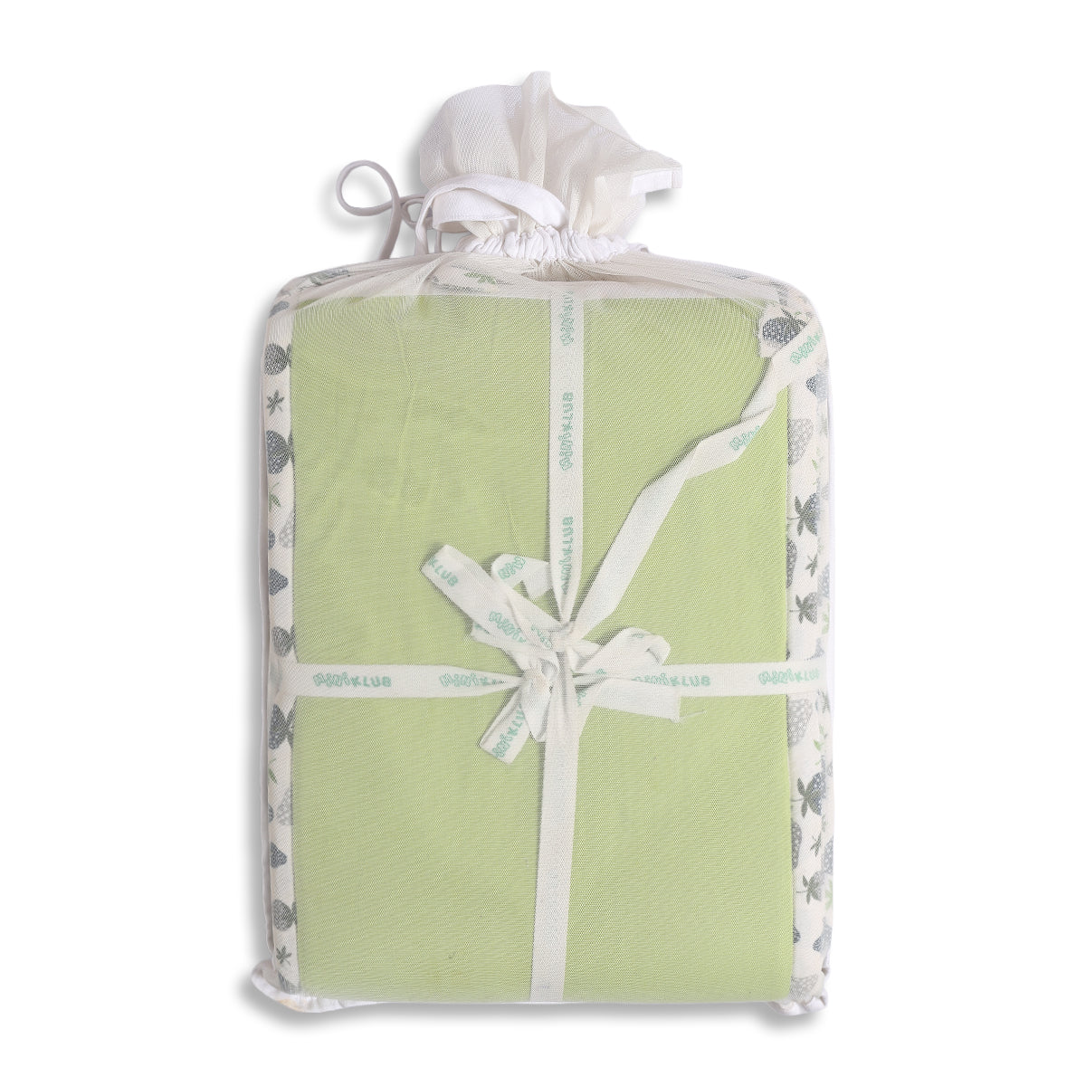 Baby Unisex Green and White Cotton Printed Crib Bedding Set Casual Baby Essentials