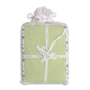 Baby Unisex Green and White Cotton Printed Crib Bedding Set Casual Baby Essentials