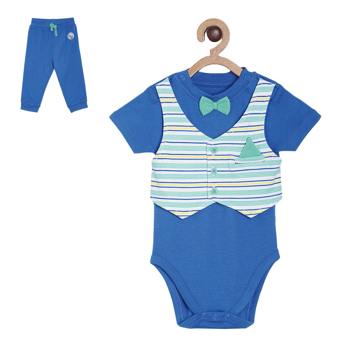 Boys Blue Body Suit And Bottom