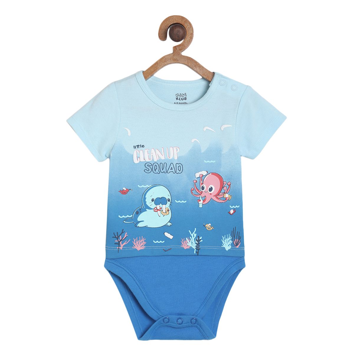 Boys Blue Pack Of 1 Body Suit