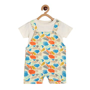 Boys Cream Dungaree Set
