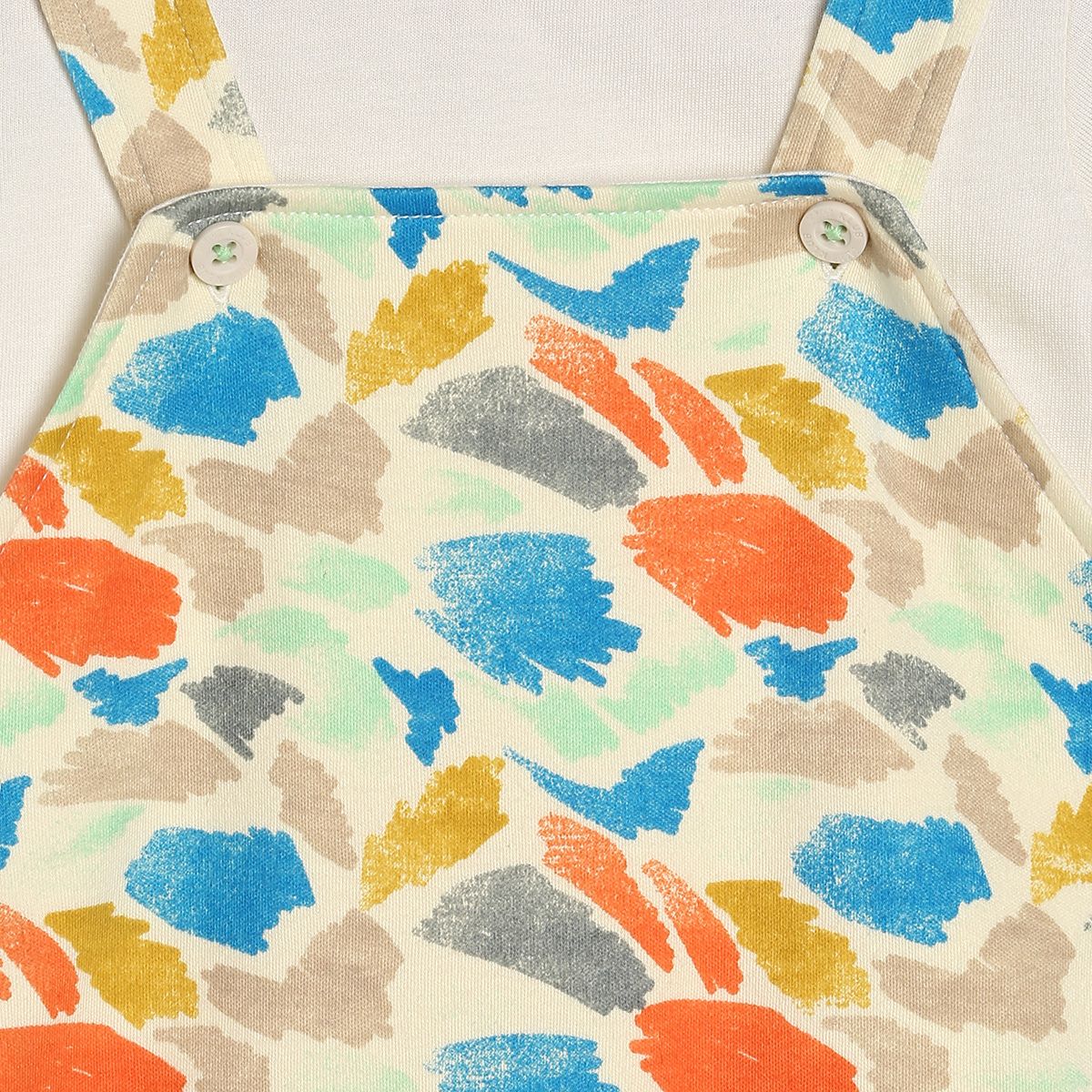 Boys Cream Dungaree Set