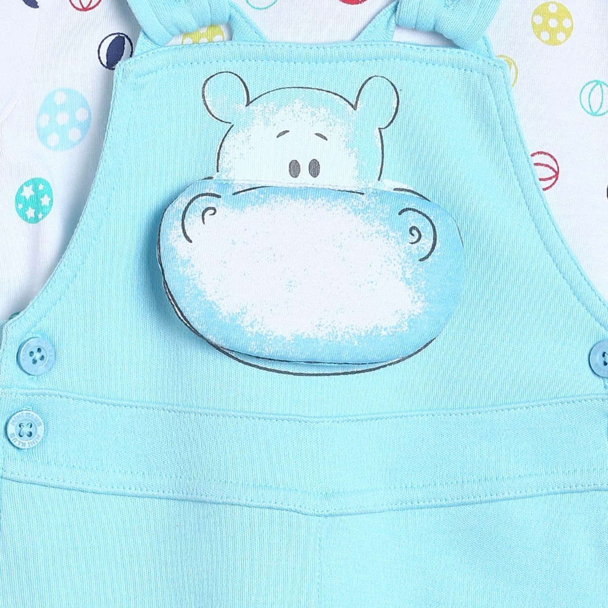 Boys Blue Pack Of 2 Dungaree Set