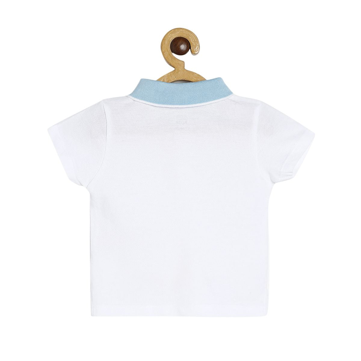 Boys White Collar Half Sleeve Polo