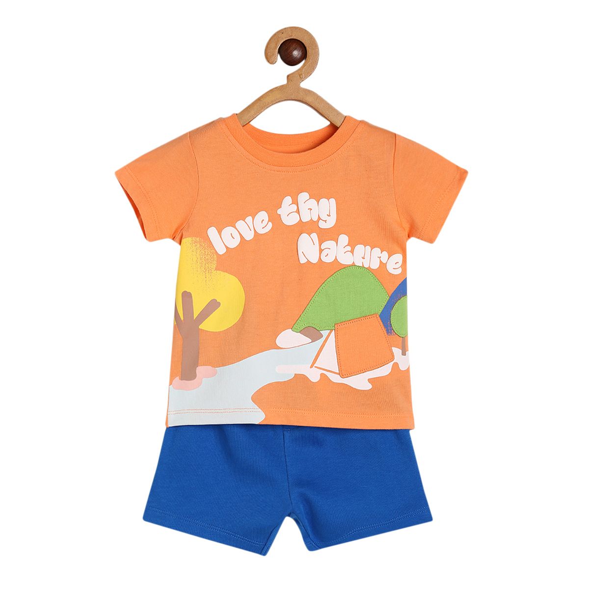 Boys Orange T-Shirt And Bottom