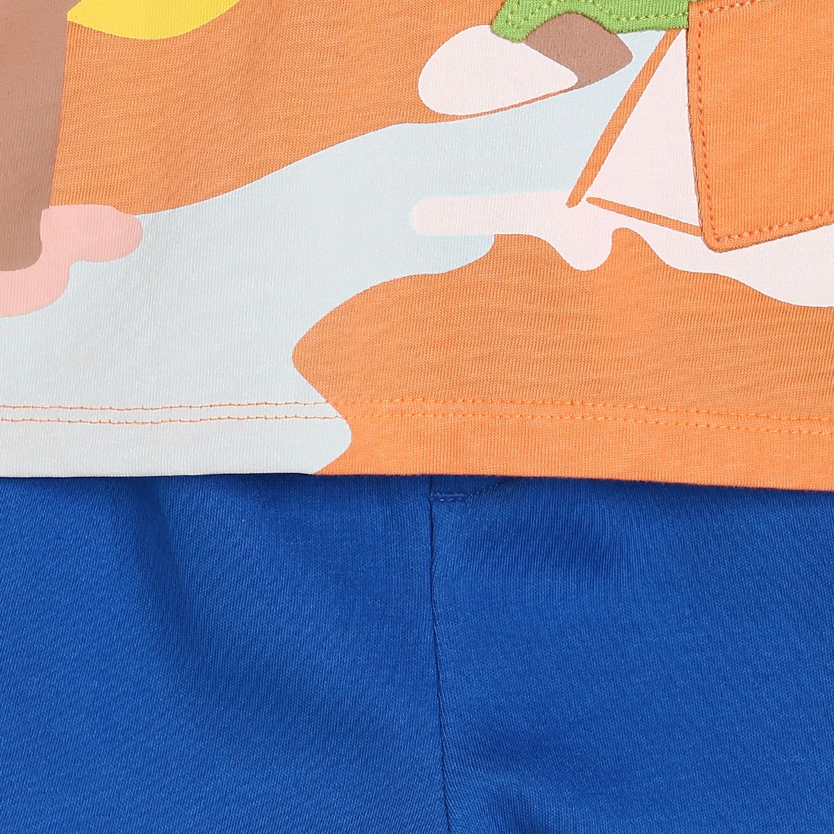 Boys Orange T-Shirt And Bottom