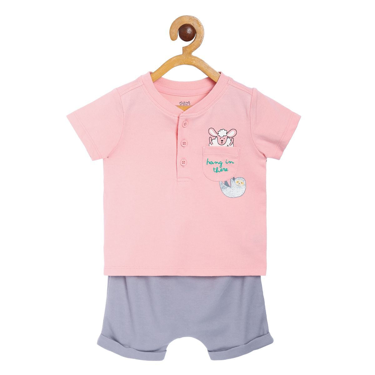 Boys Pink T-Shirt And Bottom