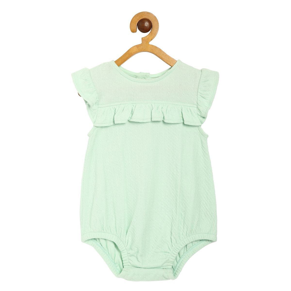 Girls Green Body Suit And Bottom