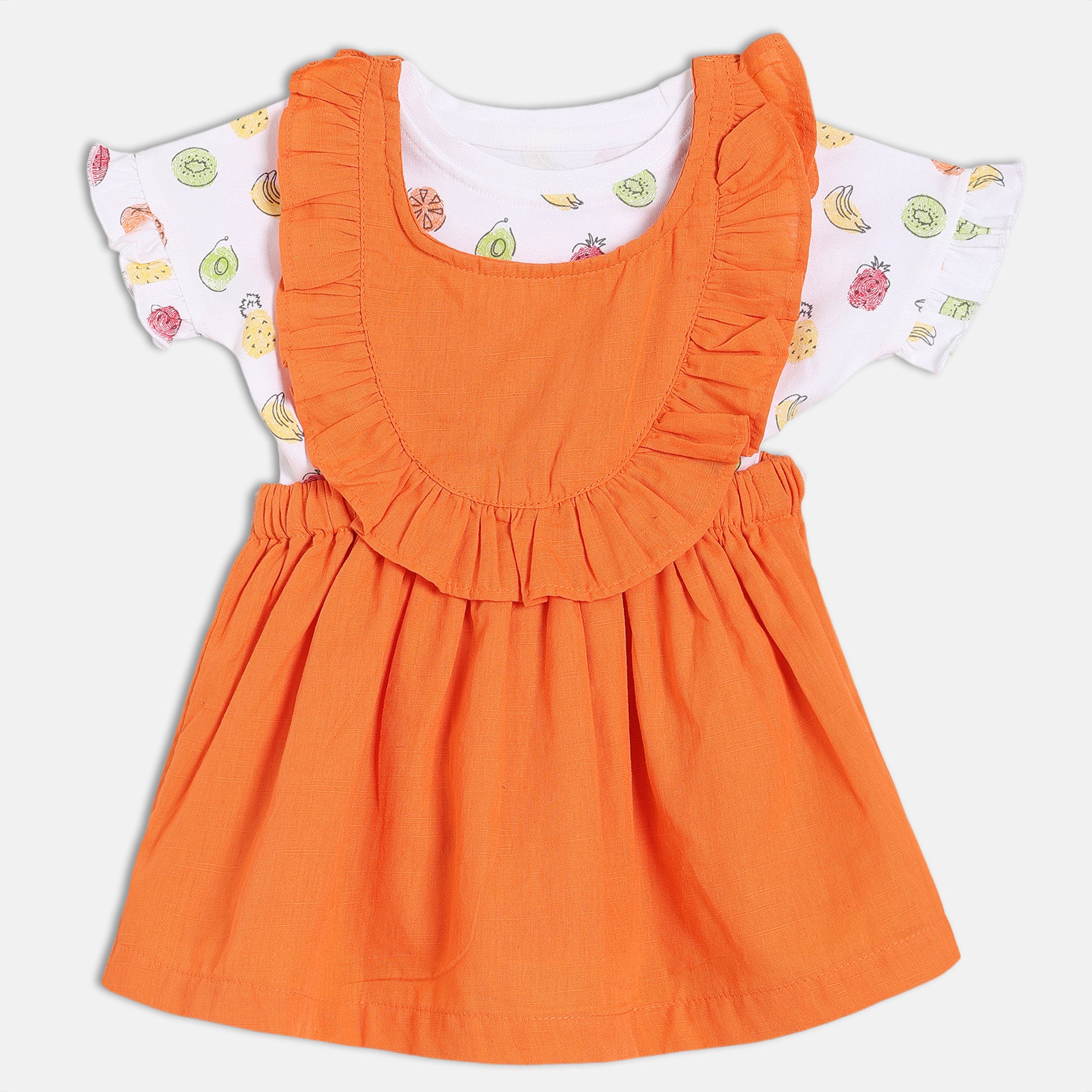 Girls Multicolor Pack Of 2 Pinny Set