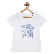 Girls White Knit Top