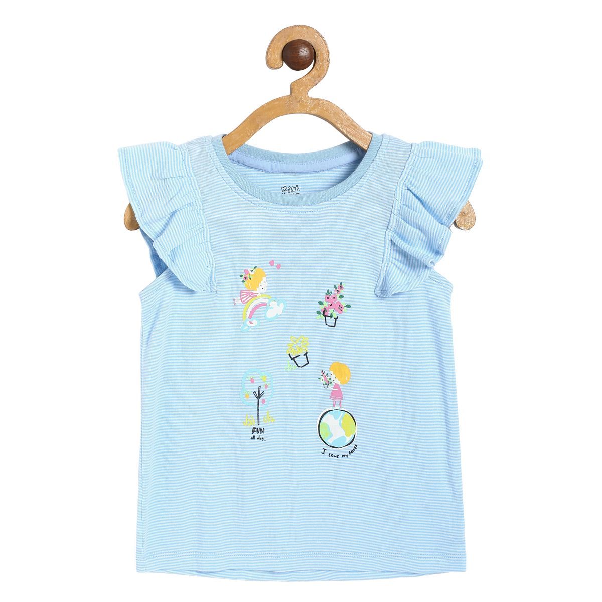 Girls Blue Knit Top