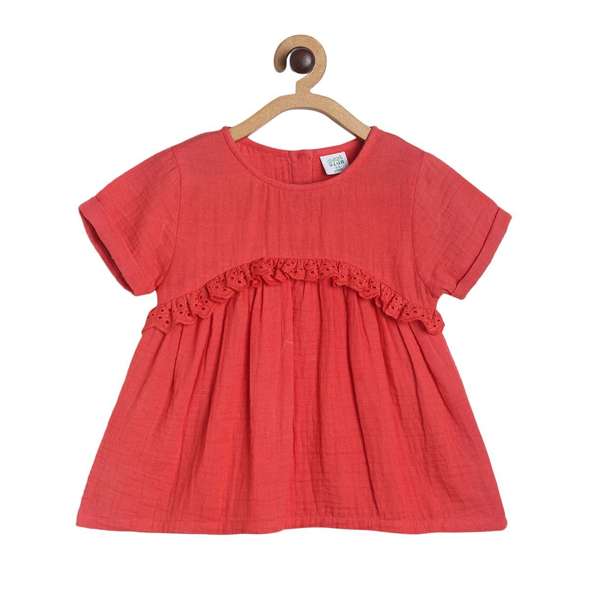 Girls Red Pack Of 1 Woven Top
