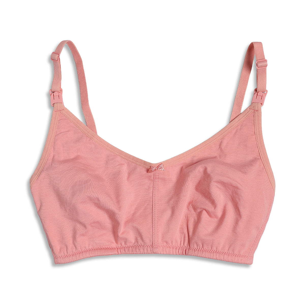 Women Peach Cotton Nursing Bra Adjustable Strap Maternity Innerwear