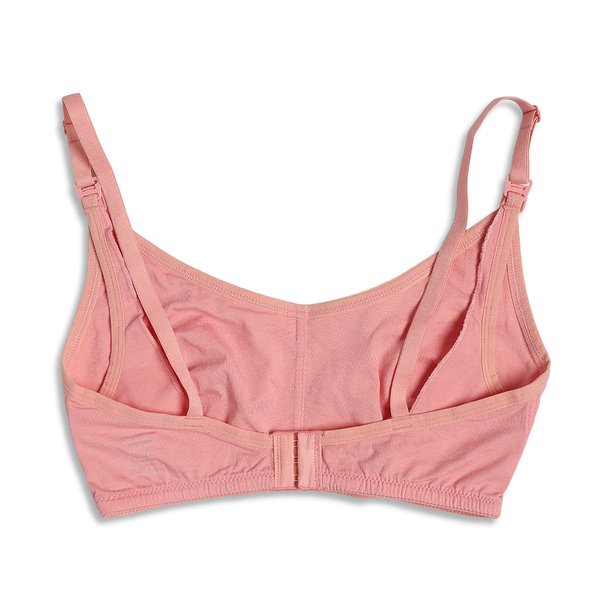 Women Peach Cotton Nursing Bra Adjustable Strap Maternity Innerwear