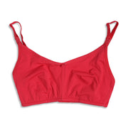 Women Red Cotton Nursing Bra Adjustable Strap Maternity Innerwear