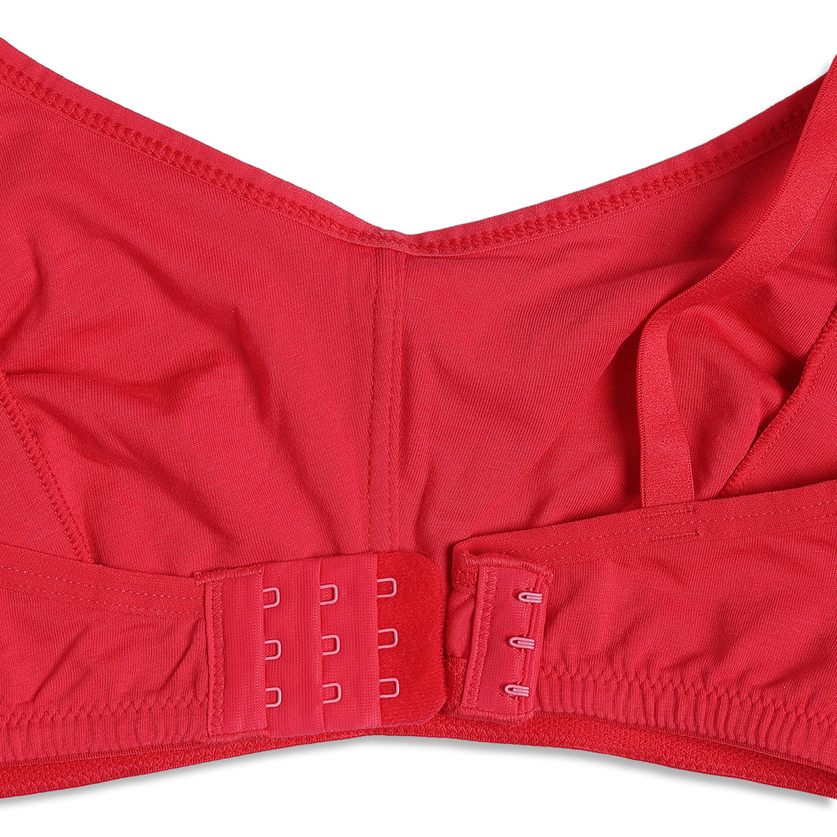 Women Red Cotton Nursing Bra Adjustable Strap Maternity Innerwear