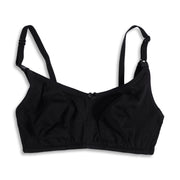 Women Black Cotton Nursing Bra Adjustable Strap Maternity Innerwear