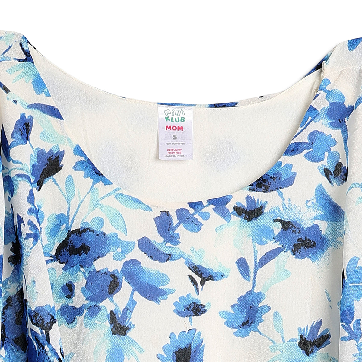 Women Blue Floral Printed Pleated Maternity Maxi Dress