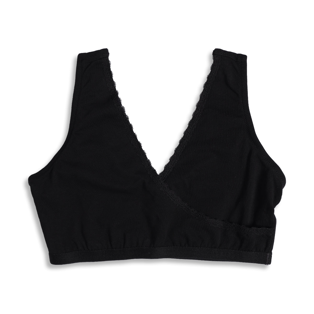 Women Black Solid Seamless Maternity Feeding Bra