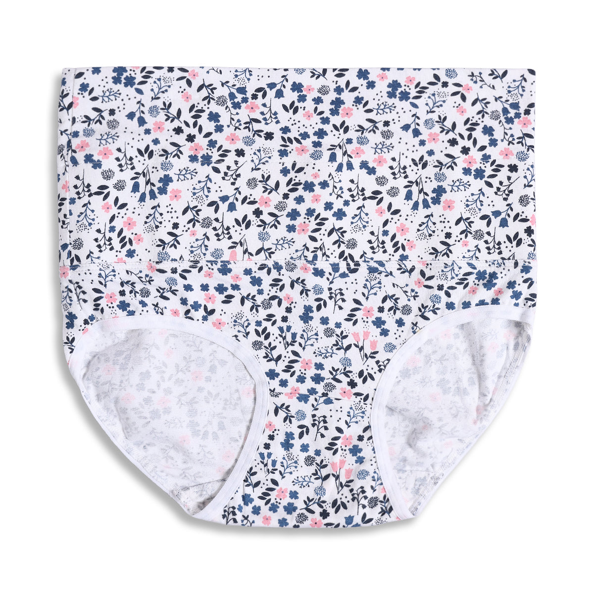 Women Black and White Cotton Maternity Panties Pack of 2 Floral Printed Briefs