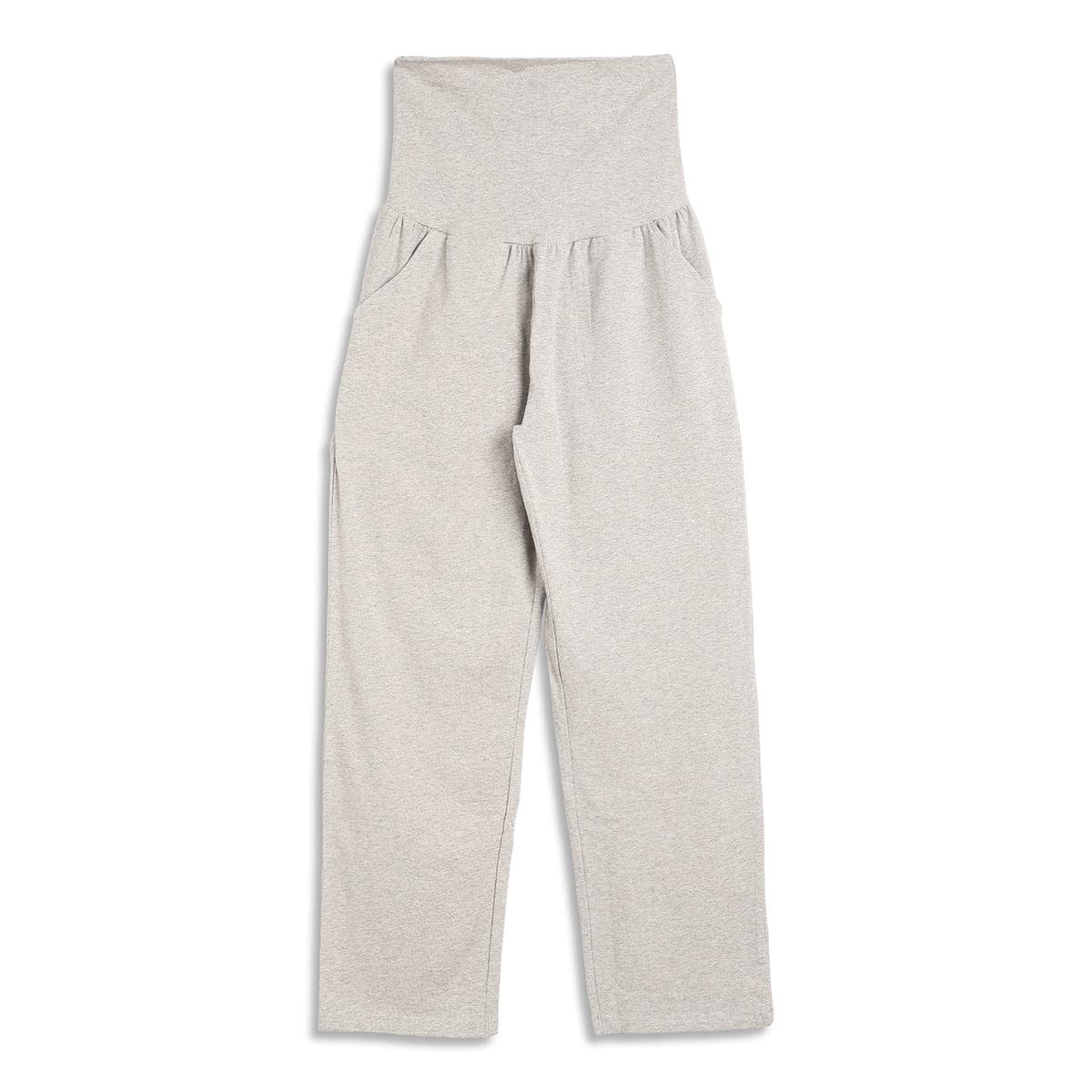 Women Grey Cotton Maternity Straight Fit Lounge Pants