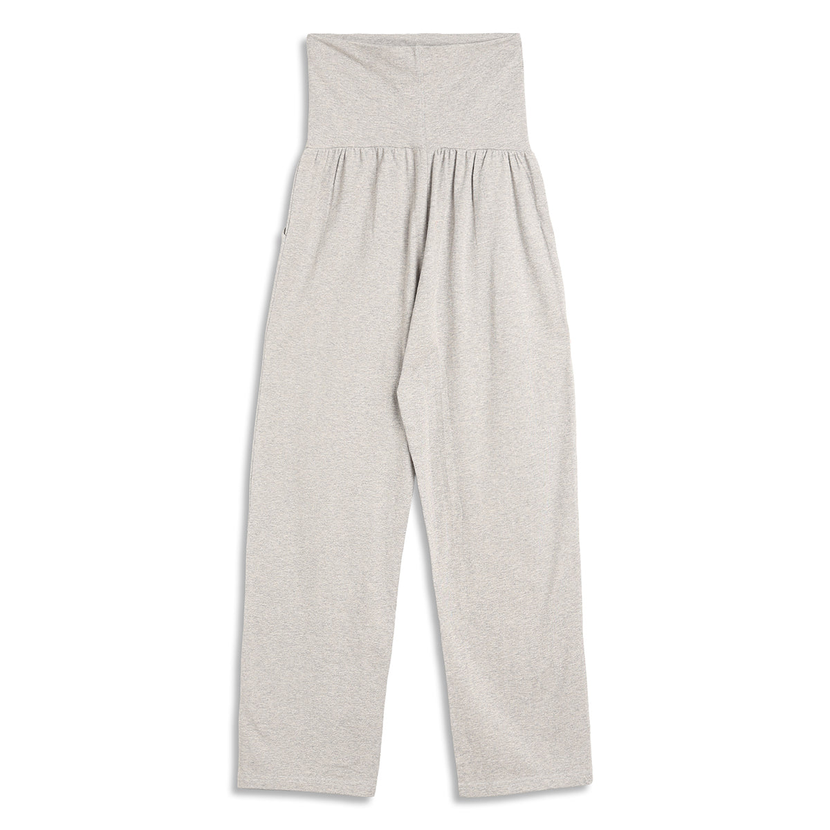Women Grey Cotton Maternity Straight Fit Lounge Pants