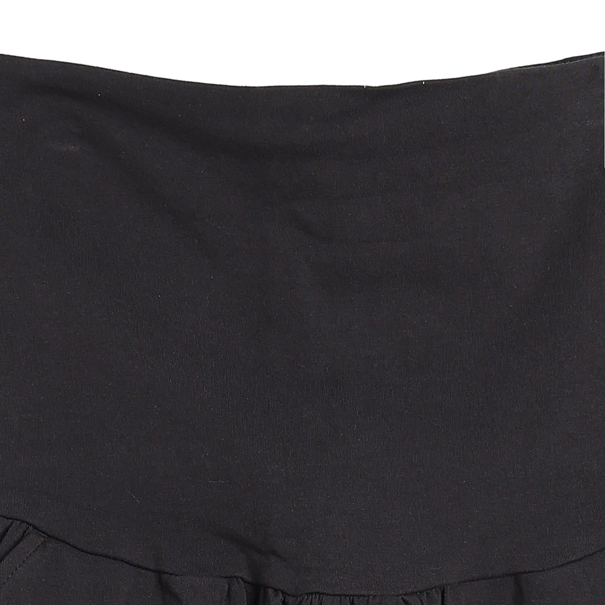 Women Black Cotton Maternity Straight Fit Lounge Pants