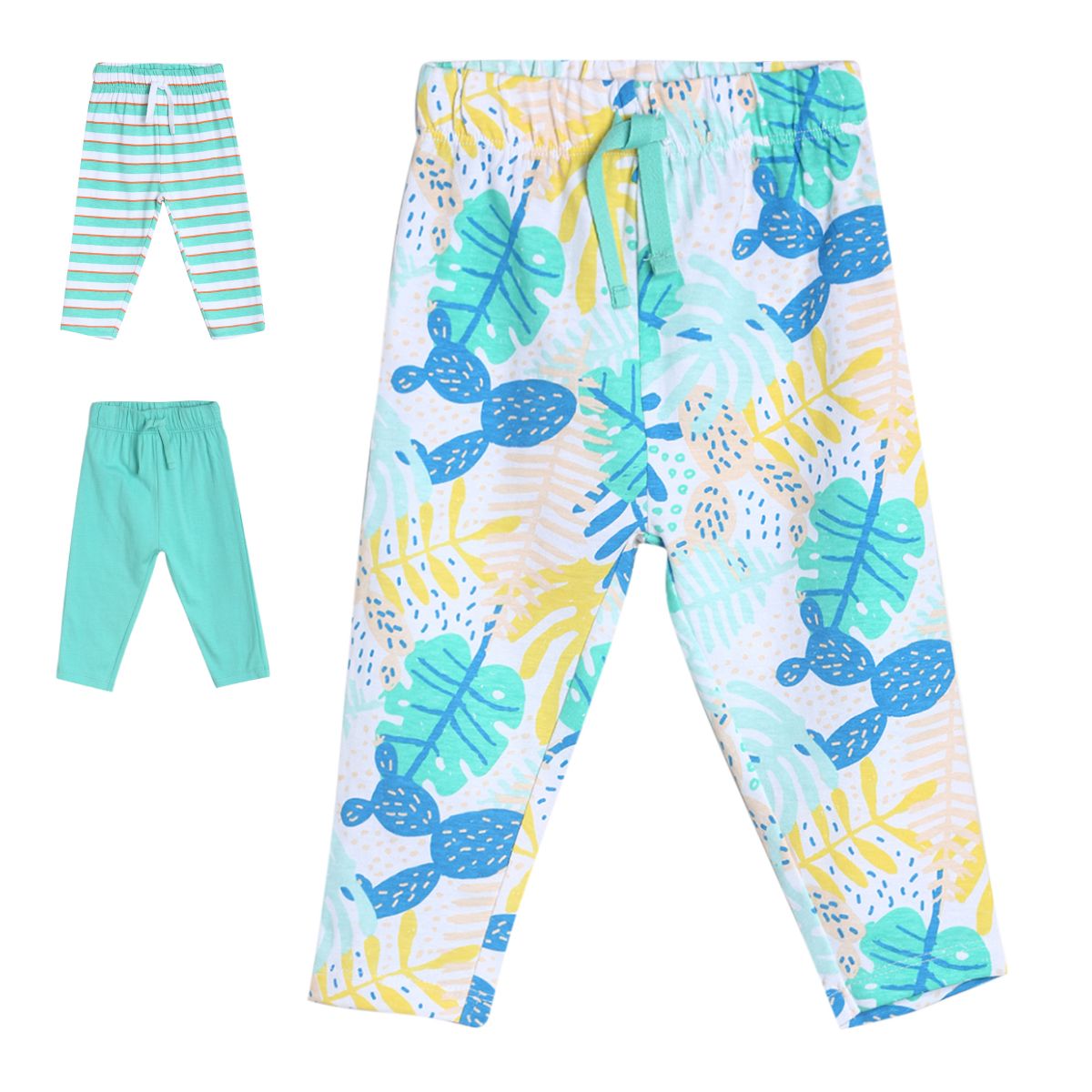 Boys Multicolor Pack Of 3 Knit Bottom