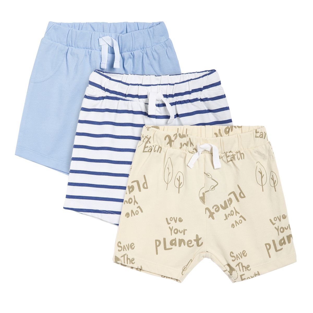 Boys Multicolor Pack Of 3 Shorts