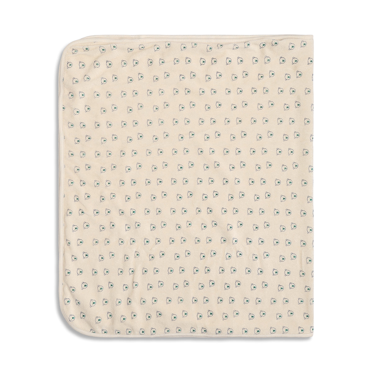 Baby Unisex Beige and Mint Coral Fleece Printed Blanket Pack of 2 Soft Baby Blankets