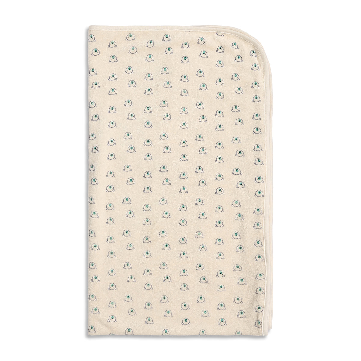 Baby Unisex Beige and Mint Coral Fleece Printed Blanket Pack of 2 Soft Baby Blankets